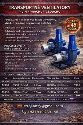 Aspirateurs Transportné ventilátory  |  Séchoir, climatisation | Machines à bois | Juraj polovka šneky výroba 