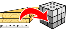 Calculateur du volume de bois scié